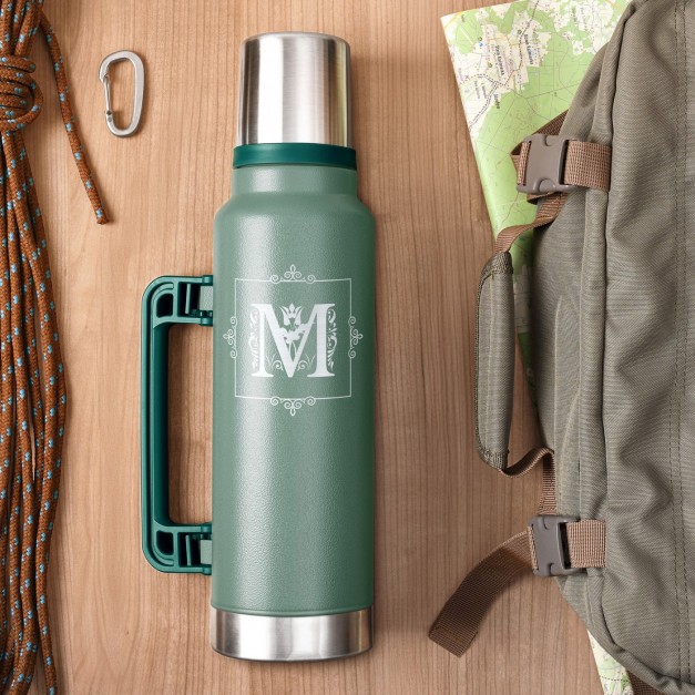 Thermos vert personnalisé pour parents pour l'anniversaire de mariage