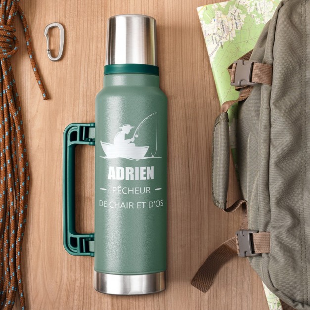 Thermos vert personnalisé pour l'anniversaire de papa