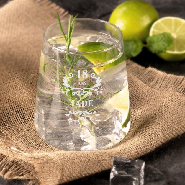 Set de 6 verres avec gravure pour une copine pour ses 18 ans