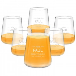 Set de 6 verres avec gravure pour l'anniversaire d'un frère