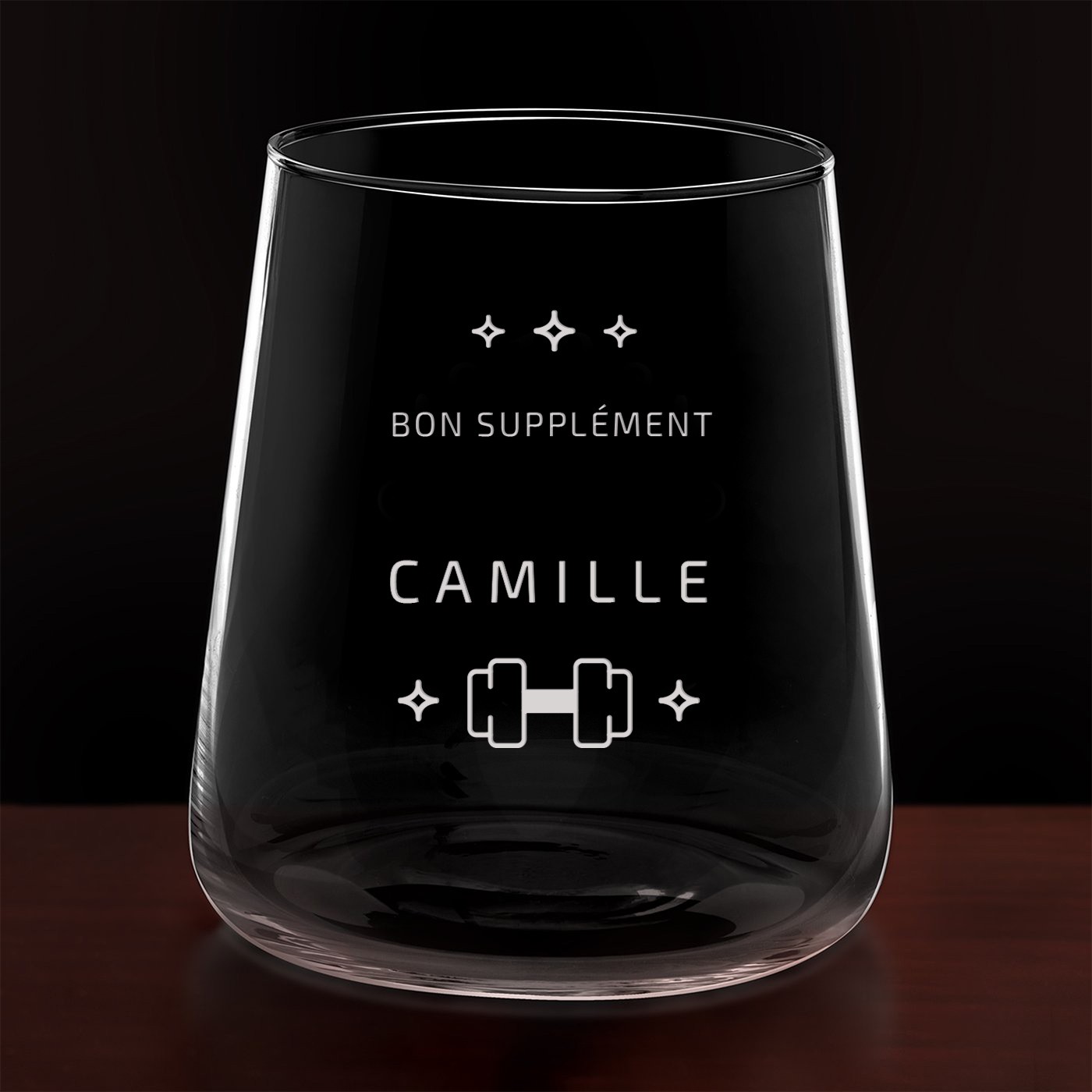 Set de 6 verres personnalisés pour l'anniversaire d'une femme fitness