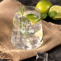 Set de 6 verres personnalisés pour l'anniversaire d'un ami amoureux de la montagne
