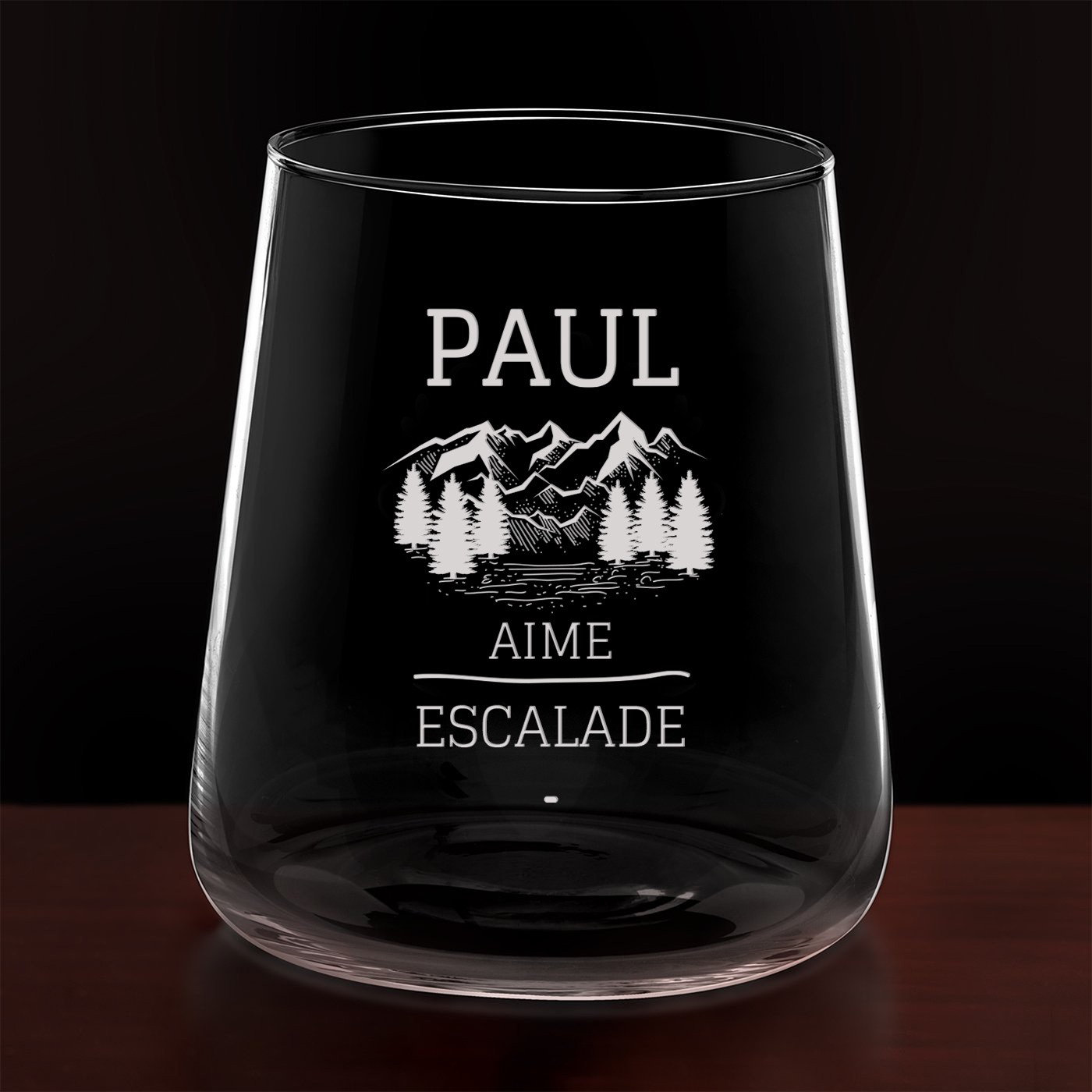 Set de 6 verres personnalisés pour l'anniversaire d'un ami amoureux de la montagne