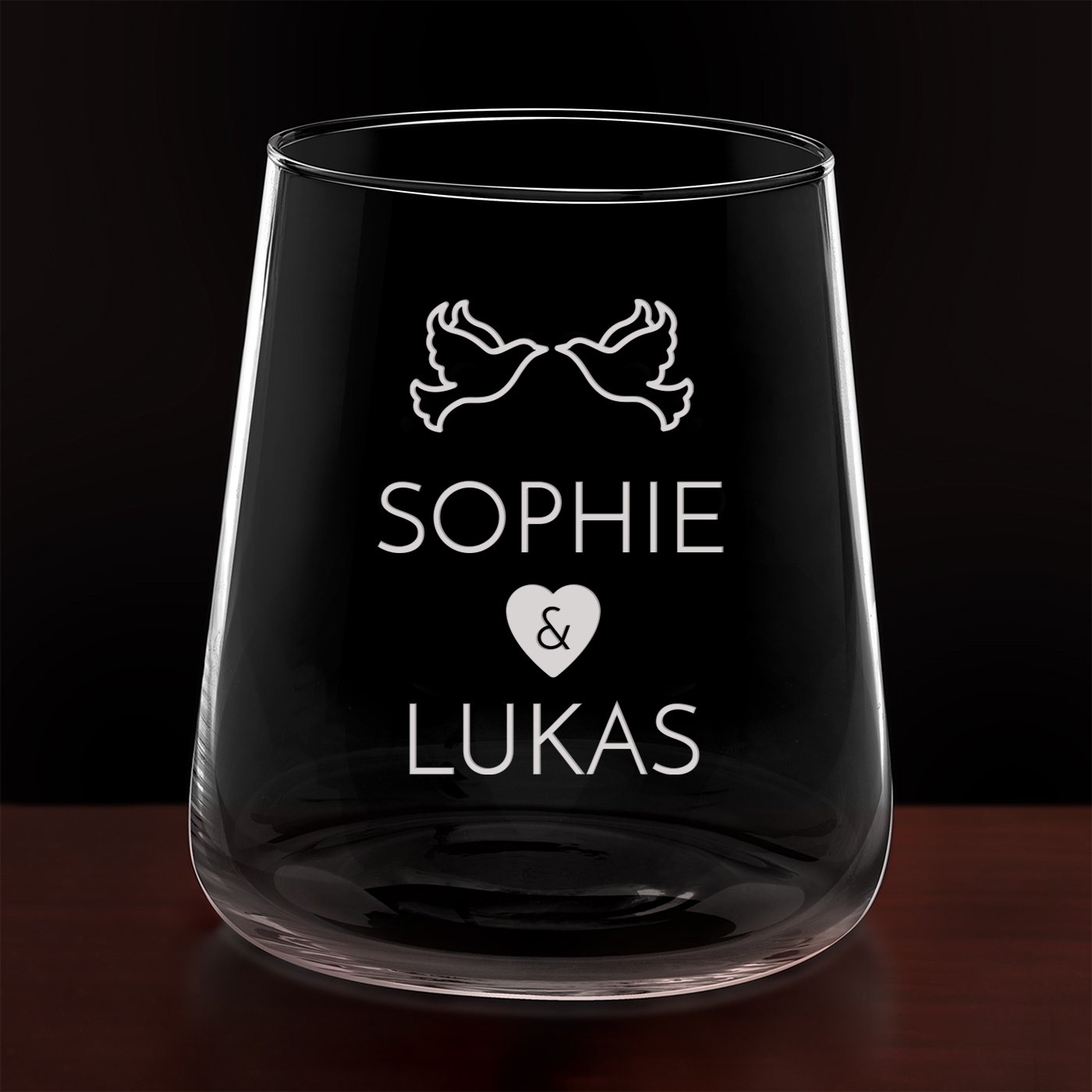 Set de 6 verres personnalisés pour un couple pour mariage