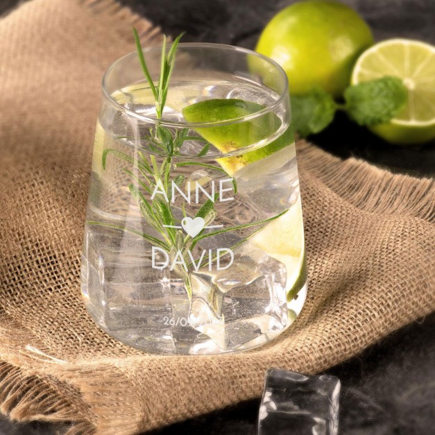 Set de 6 verres avec gravure pour elle et pour lui pour mariage