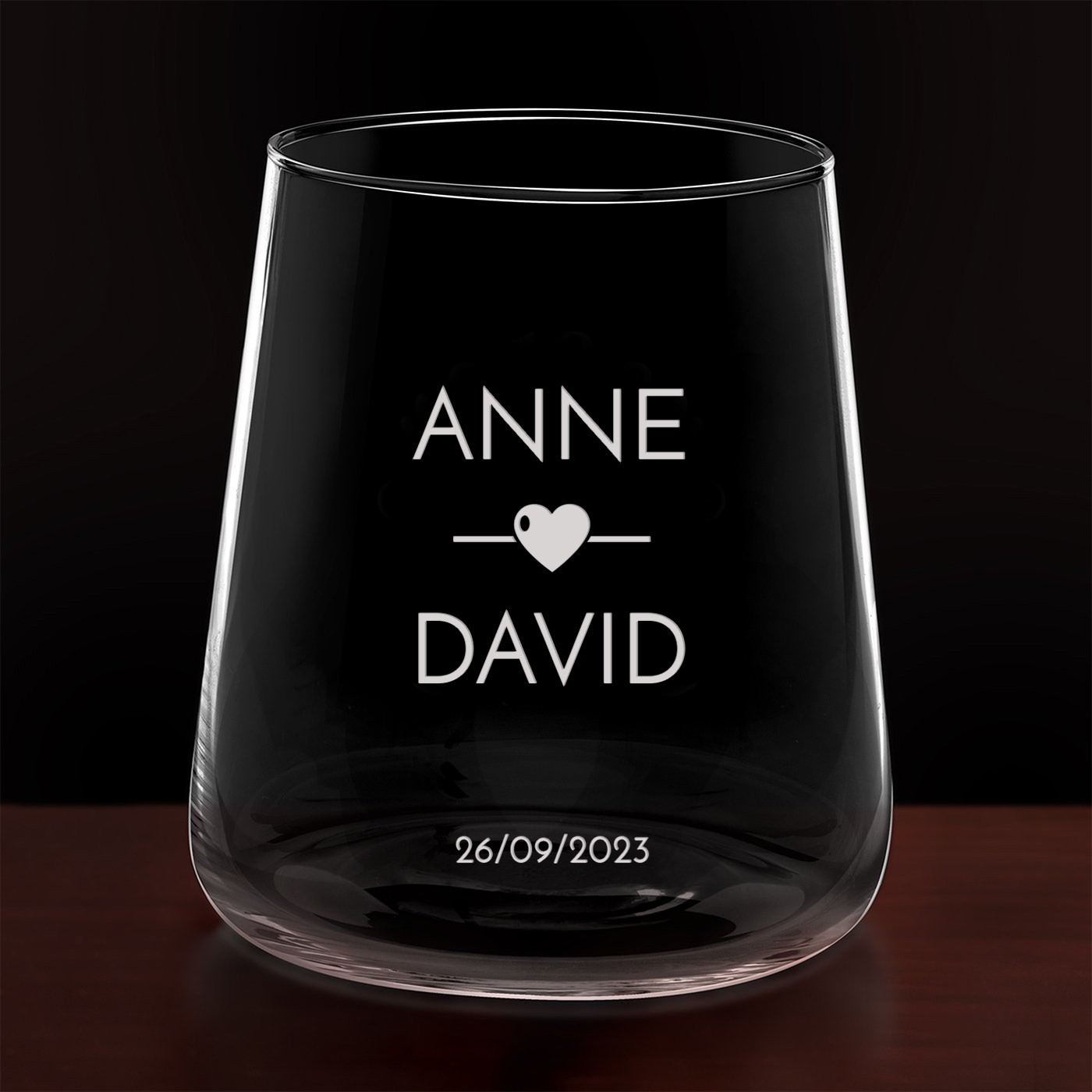Set de 6 verres avec gravure pour elle et pour lui pour mariage