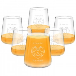 Set de 6 verres personnalisés pour une épouse pour la Saint-Valentin