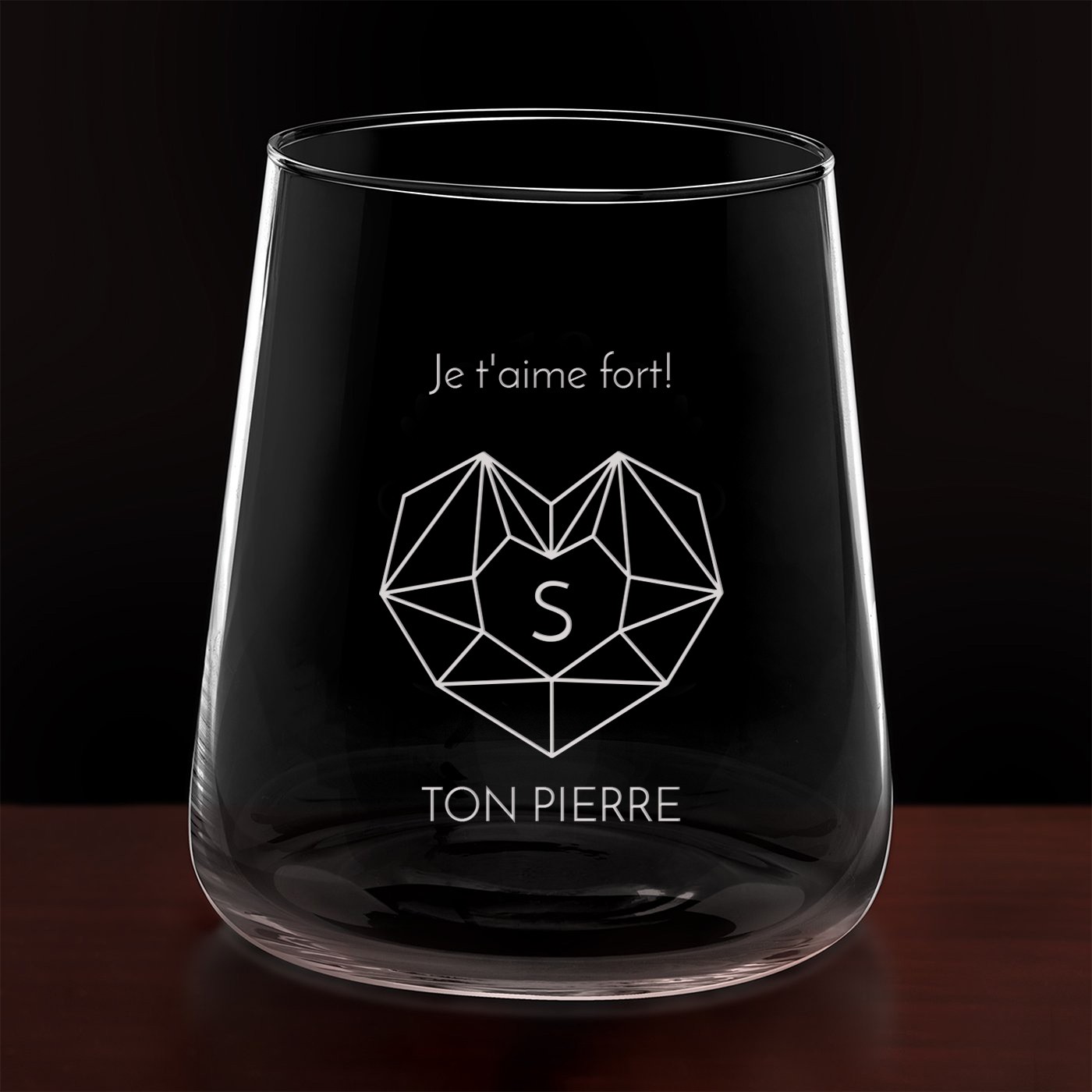 Set de 6 verres personnalisés pour une épouse pour la Saint-Valentin