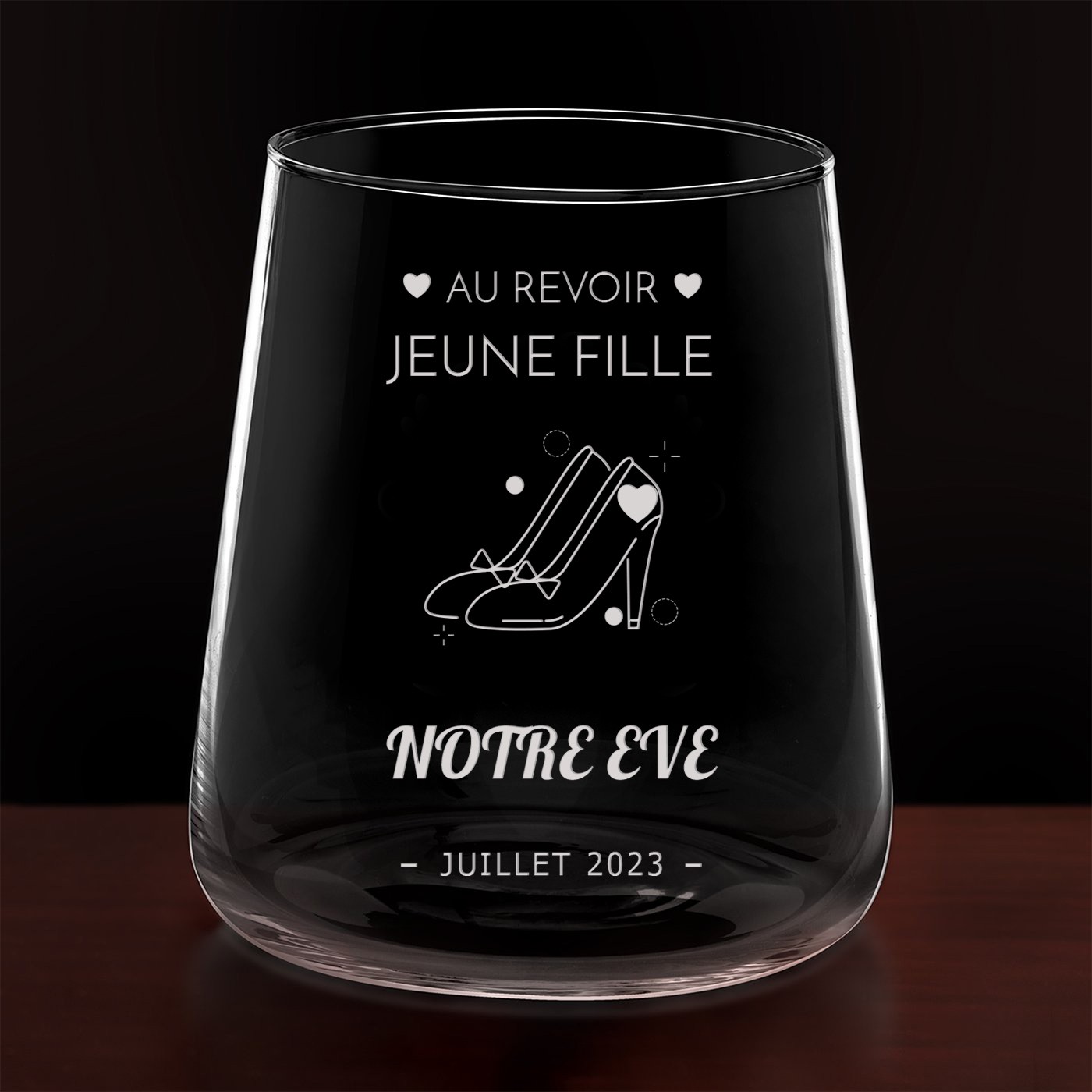 Set de 6 verres personnalisés pour une amie pour l'enterrement de vie de jeune fille