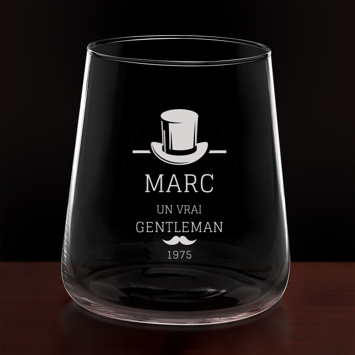 Set de 6 verres avec gravure pour l'anniversaire d'un gentleman