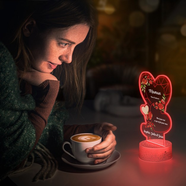 Lampe LED 3D avec impression pour maman pour son anniversaire