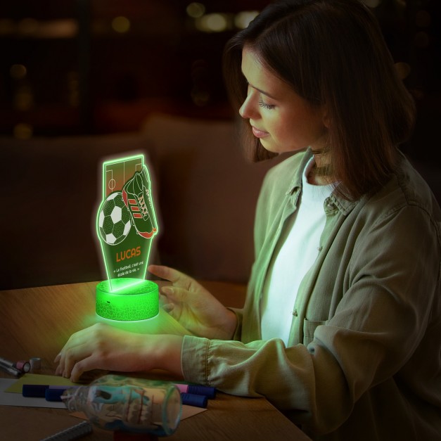 Lampe LED 3D avec impression pour un supporter fidèle