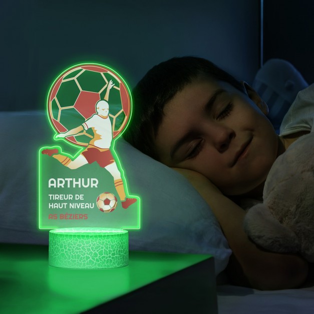 Lampe LED 3D avec impression football