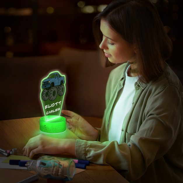Lampe LED 3D avec impression Monster Truck