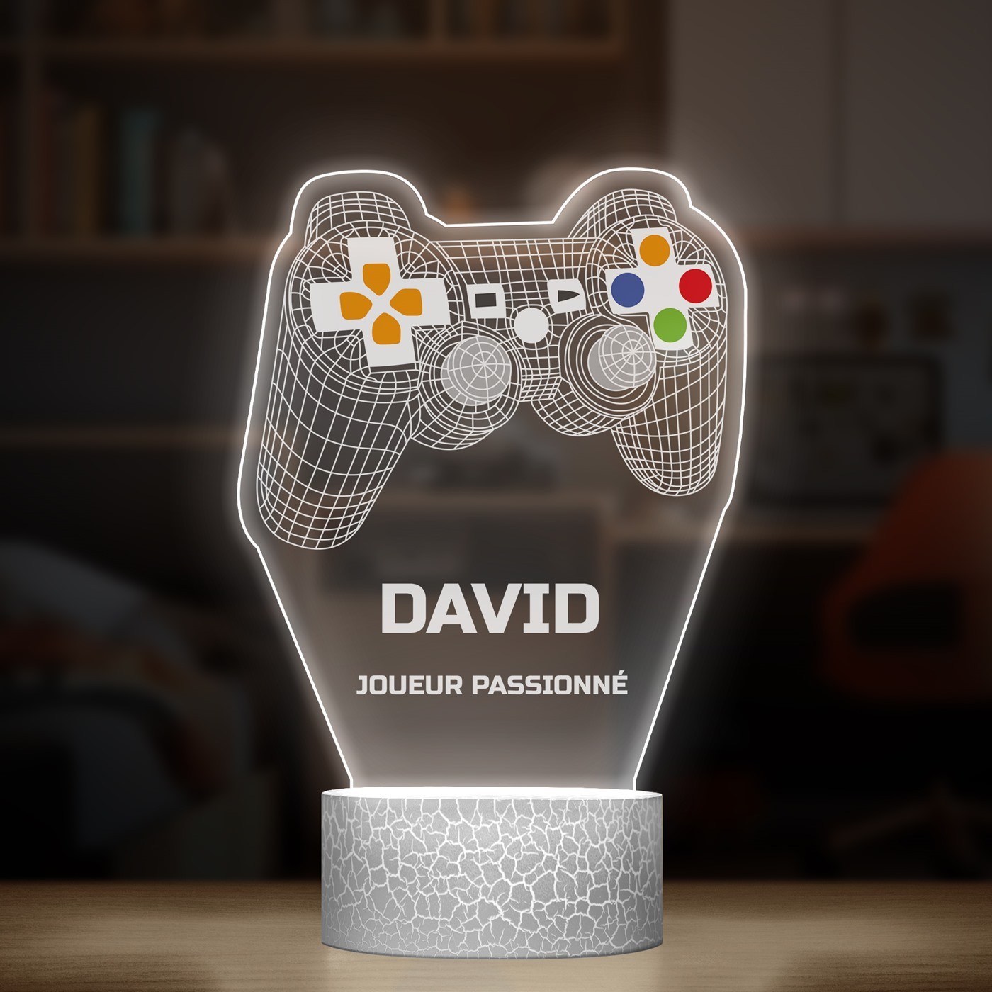 Lampe LED 3D avec impression pour joueur