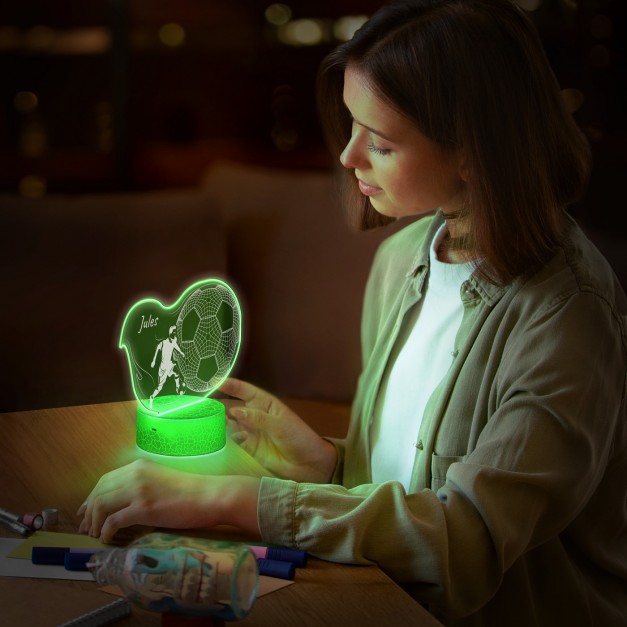 Lampe LED 3D avec impression pour un fan de foot 