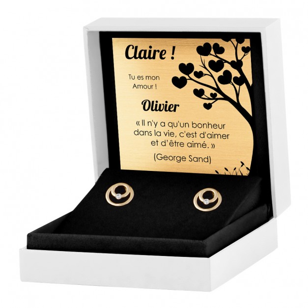 Boucles d'oreilles en or 8 carats pour une amie