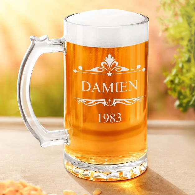Verre à bière avec personnalisation pour saint valentin