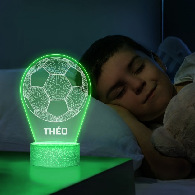 Lampe LED 3D avec impression ballon de football