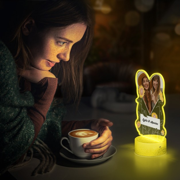 Lampe LED 3D avec impression pour une meilleure amie