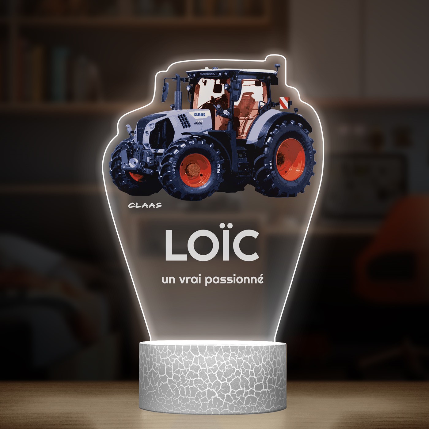Lampe LED 3D avec impression tracteur