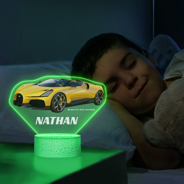 Lampe LED 3D avec impression Bugatti