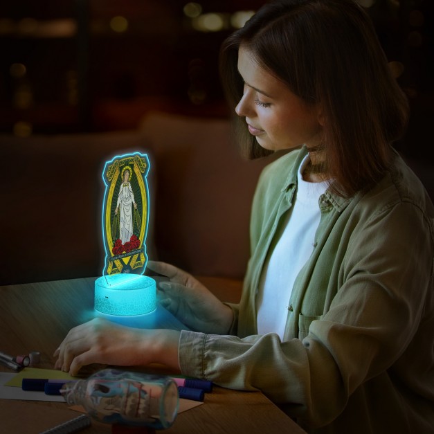 Lampe LED 3D avec impression Marie