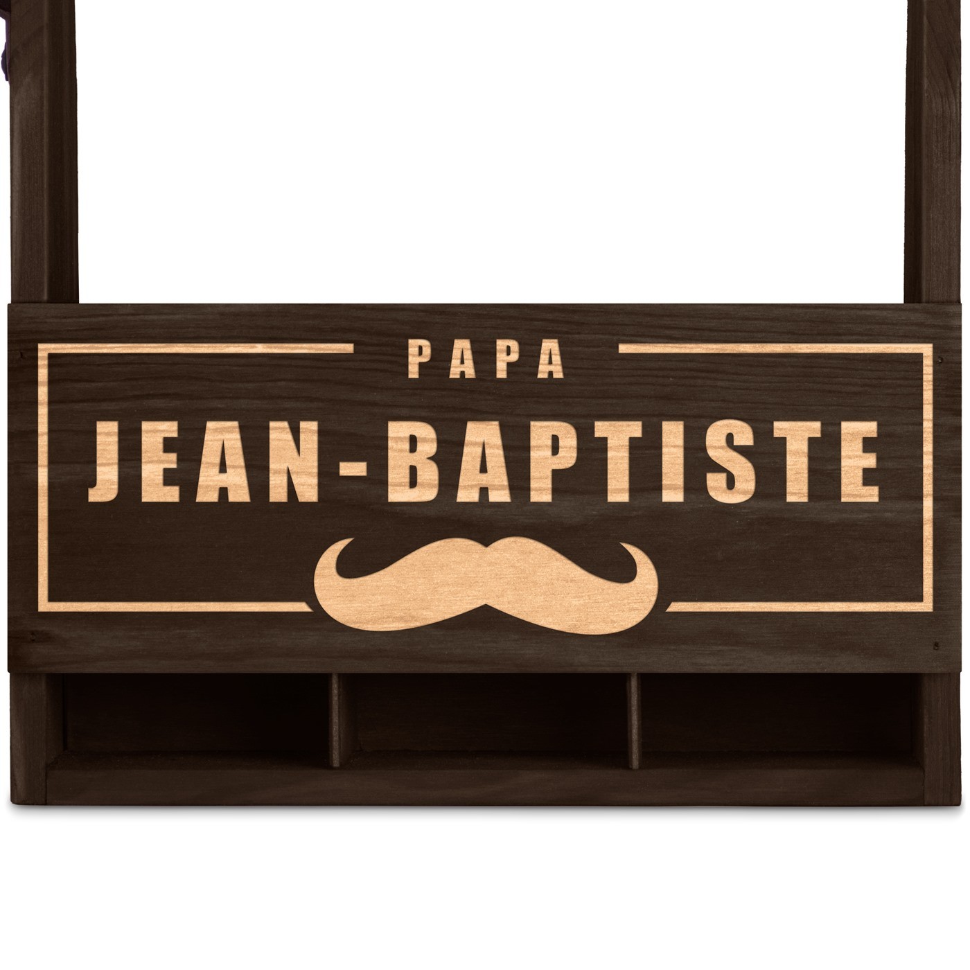 Porte-bière en bois avec gravure pour papa
