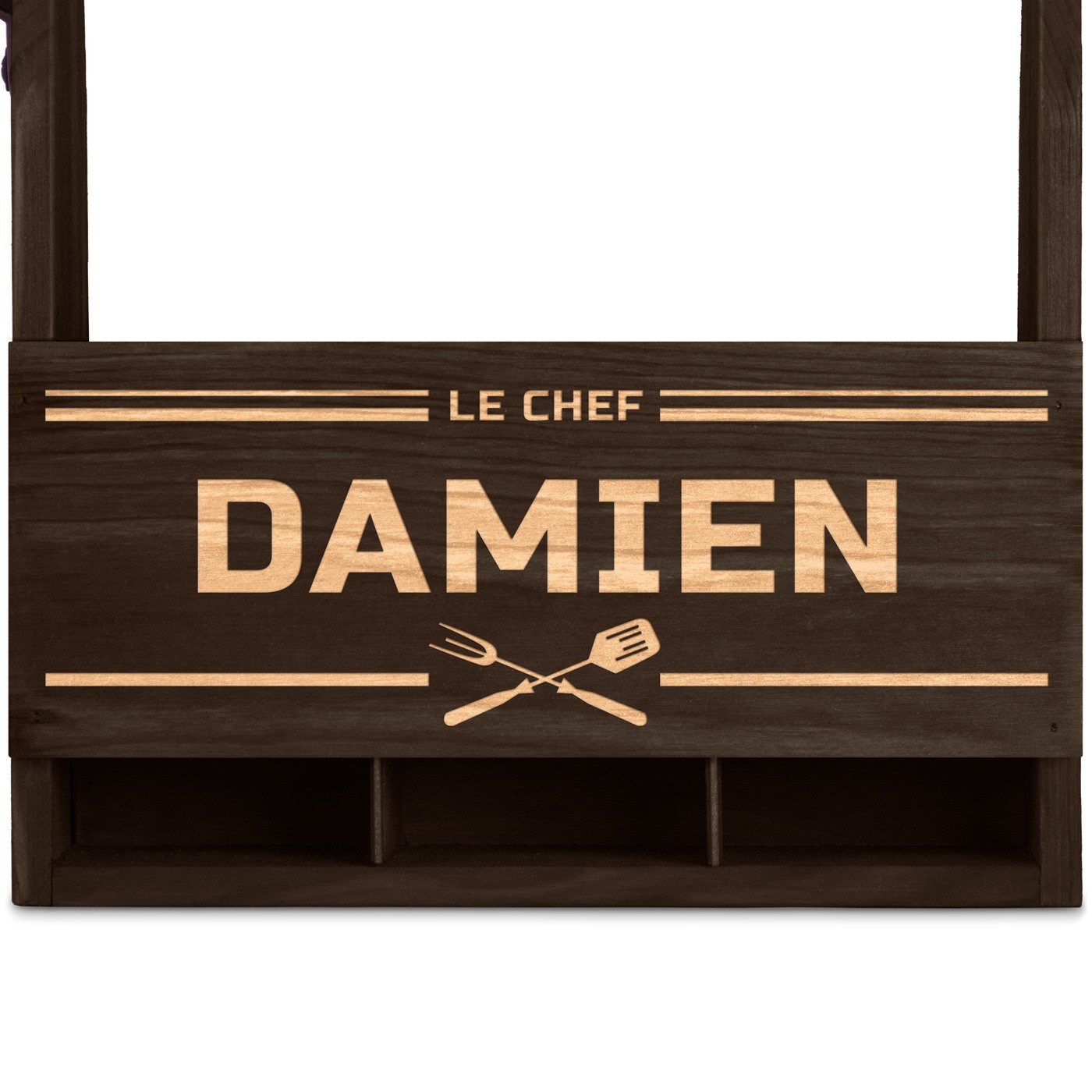 Porte-bière en bois avec gravure pour collègue de travail