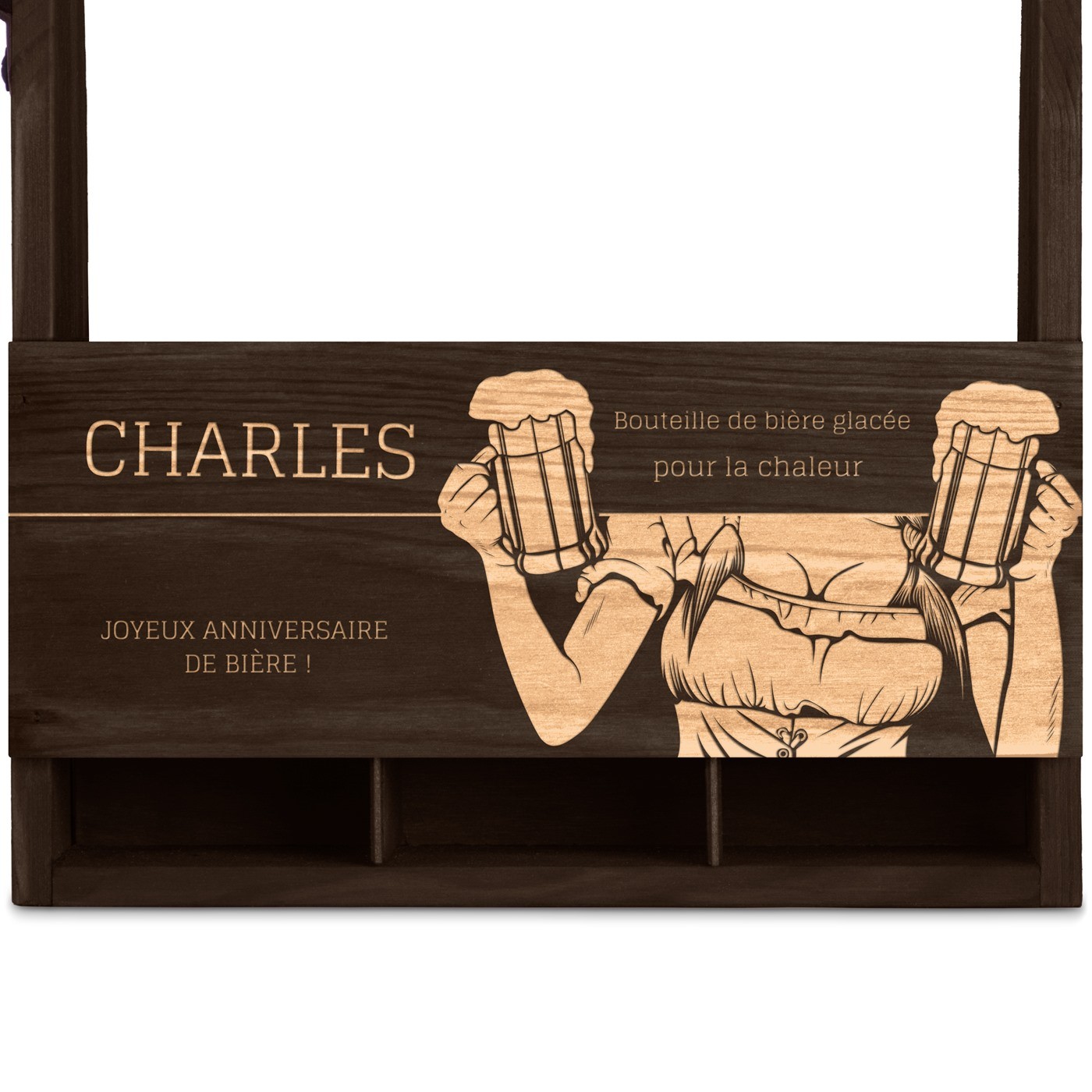 Porte-bière en bois avec gravure pour meilleur ami pour ses 18 ans