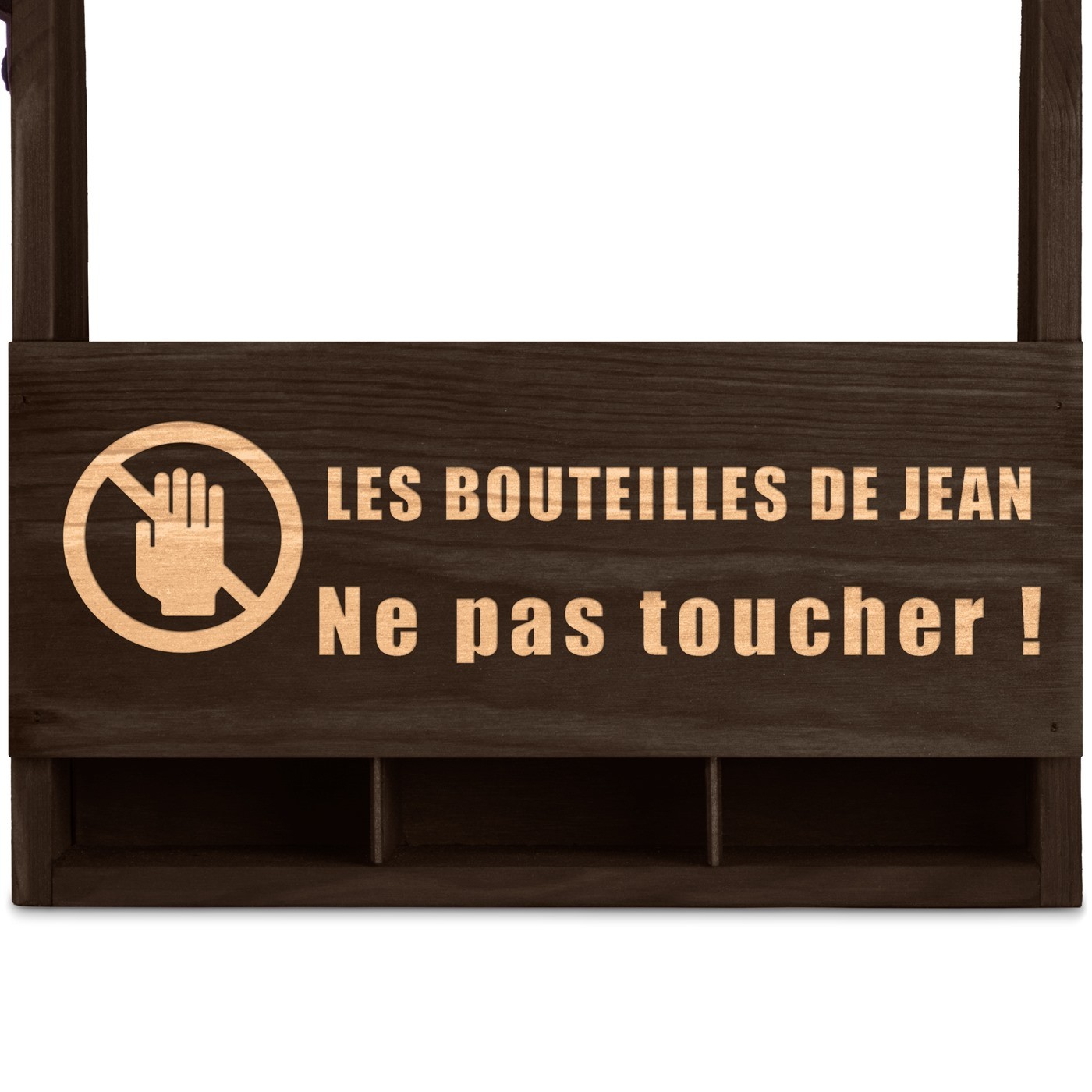 Porte-bière en bois avec gravure pour papy