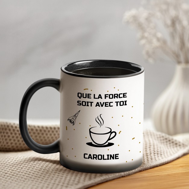 Tasse magique avec impression magique noir et blanc pour femme elle anniversaire