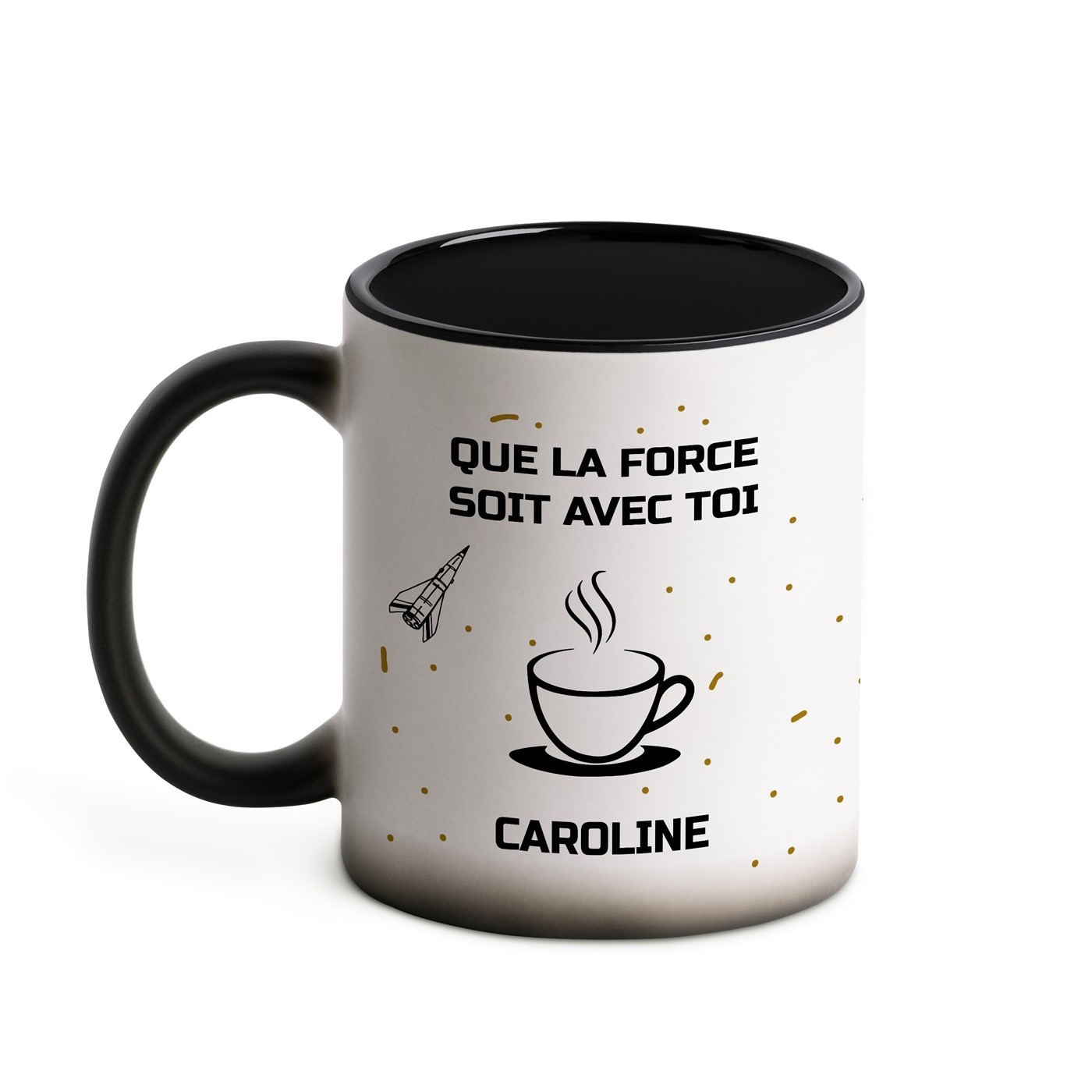 Tasse magique avec impression magique noir et blanc pour femme elle anniversaire