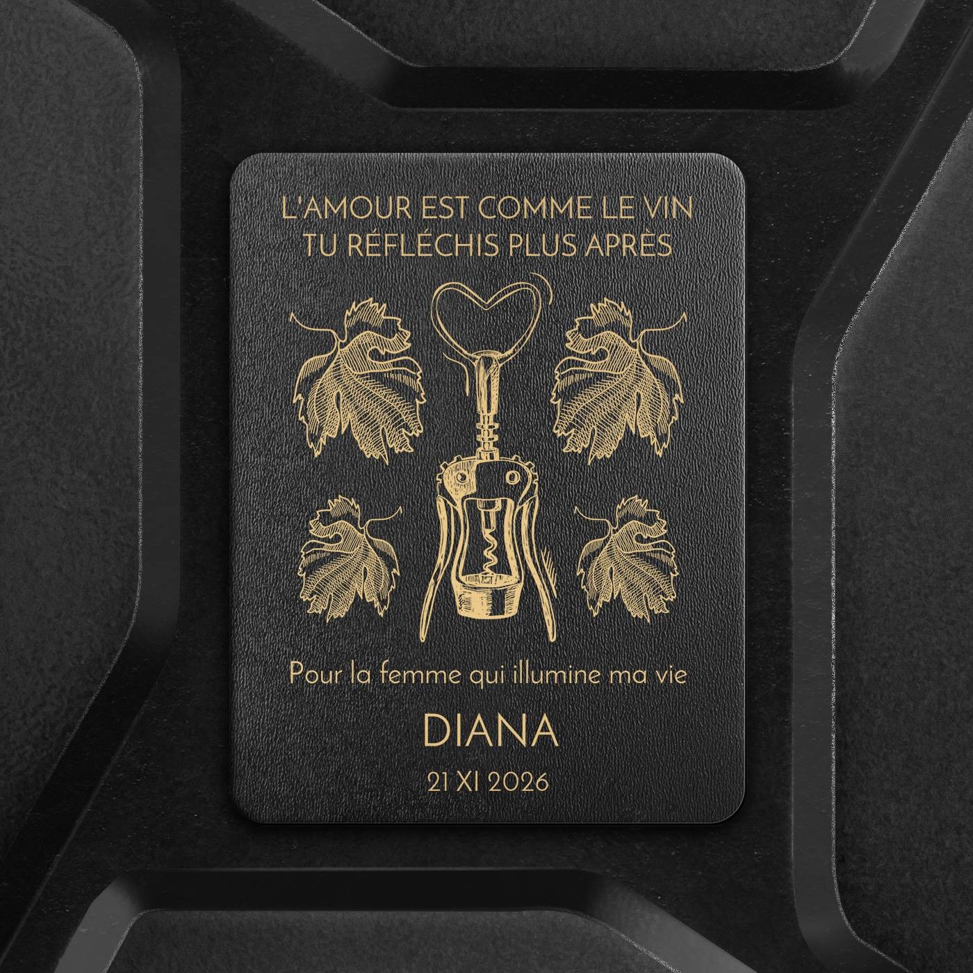 Jerrycan Mini Bar avec accessoires et gravure pour épouse