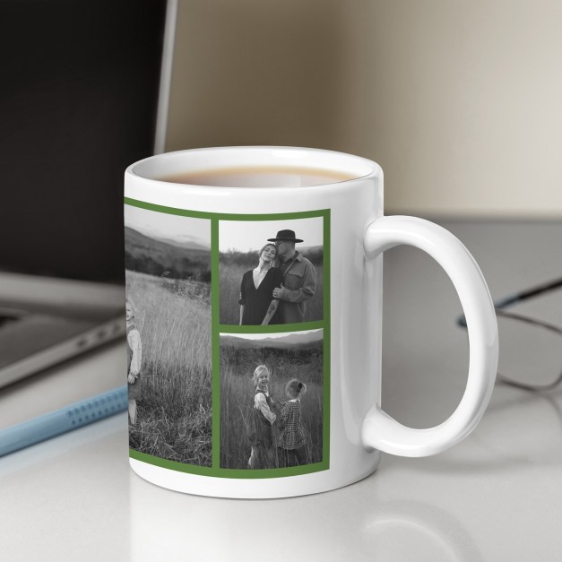 Mug blanc en céramique avec photo pour parents noel