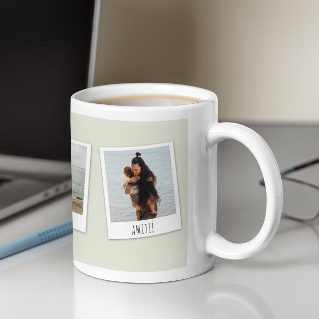 Mug blanc en céramique avec photo pour famille grands parents
