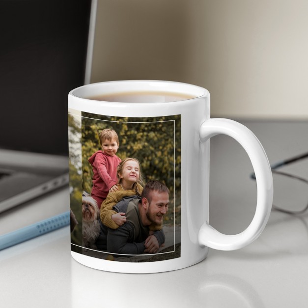 Mug blanc en céramique avec photo pour père meilleur papa