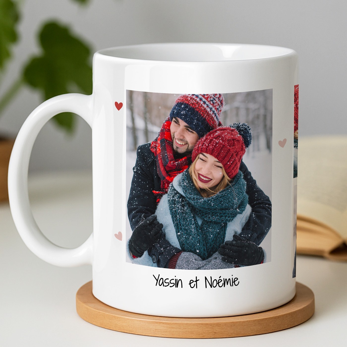 Mug blanc en céramique avec photo pour copine saint valentin