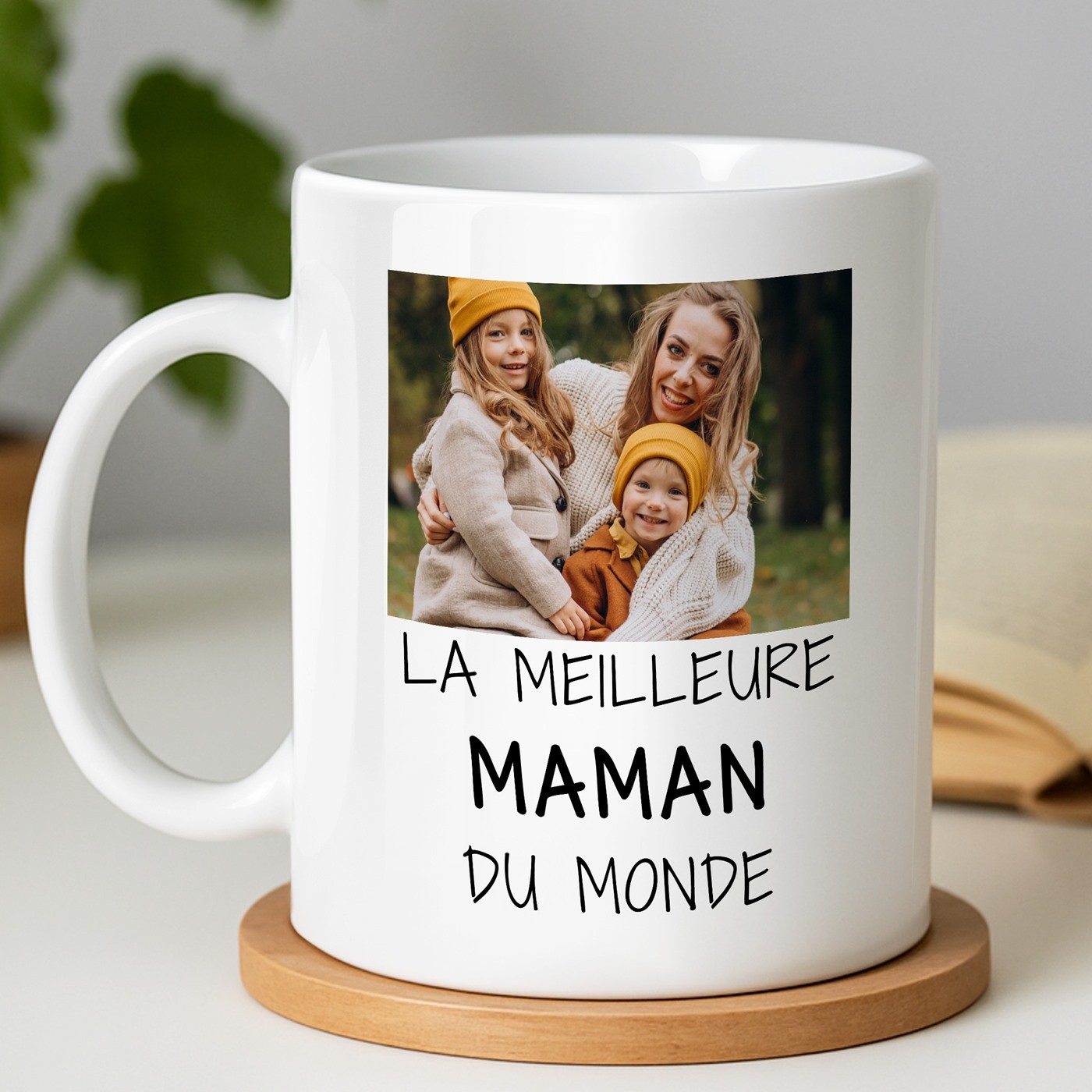 Mug blanc en céramique avec photo pour maman anniversaire