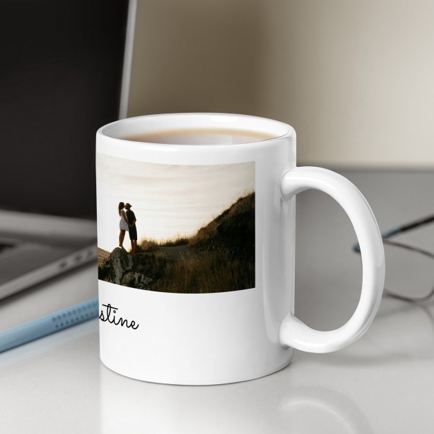 Mug blanc en céramique avec photo pour elle anniversaire mariage
