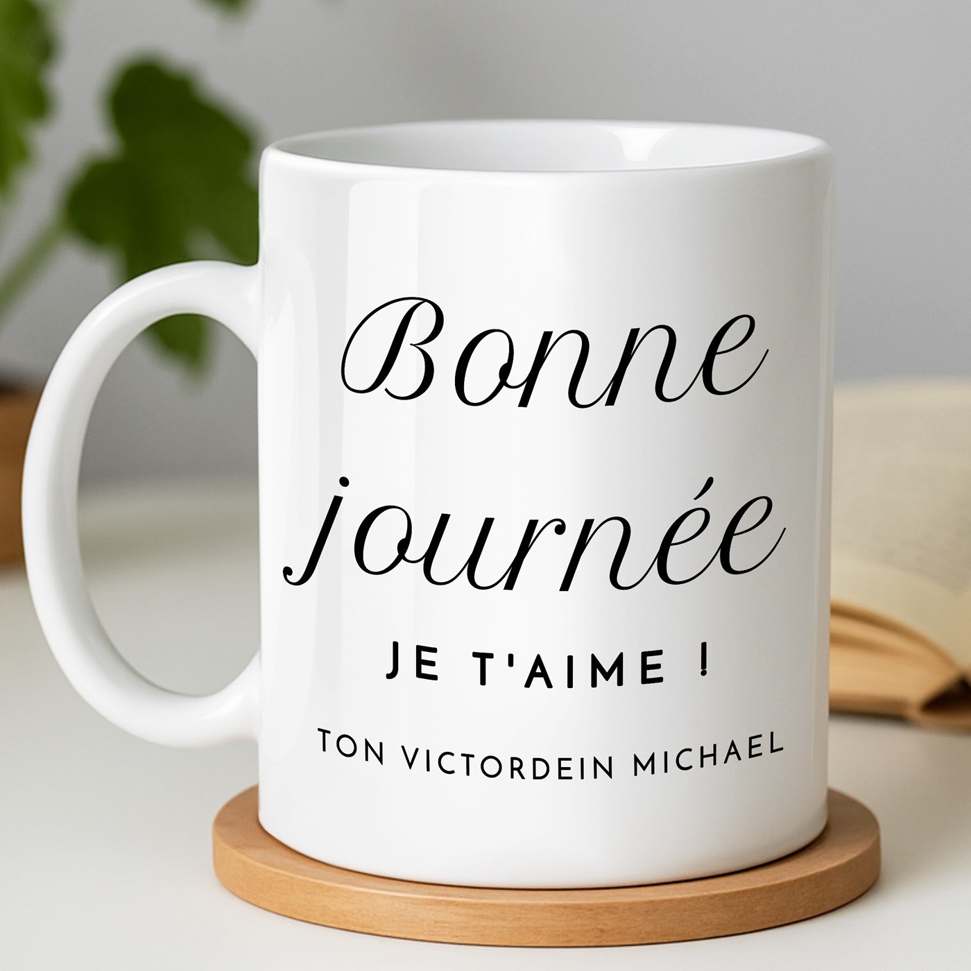 Mug blanc en céramique avec impression pour épouse anniversaire