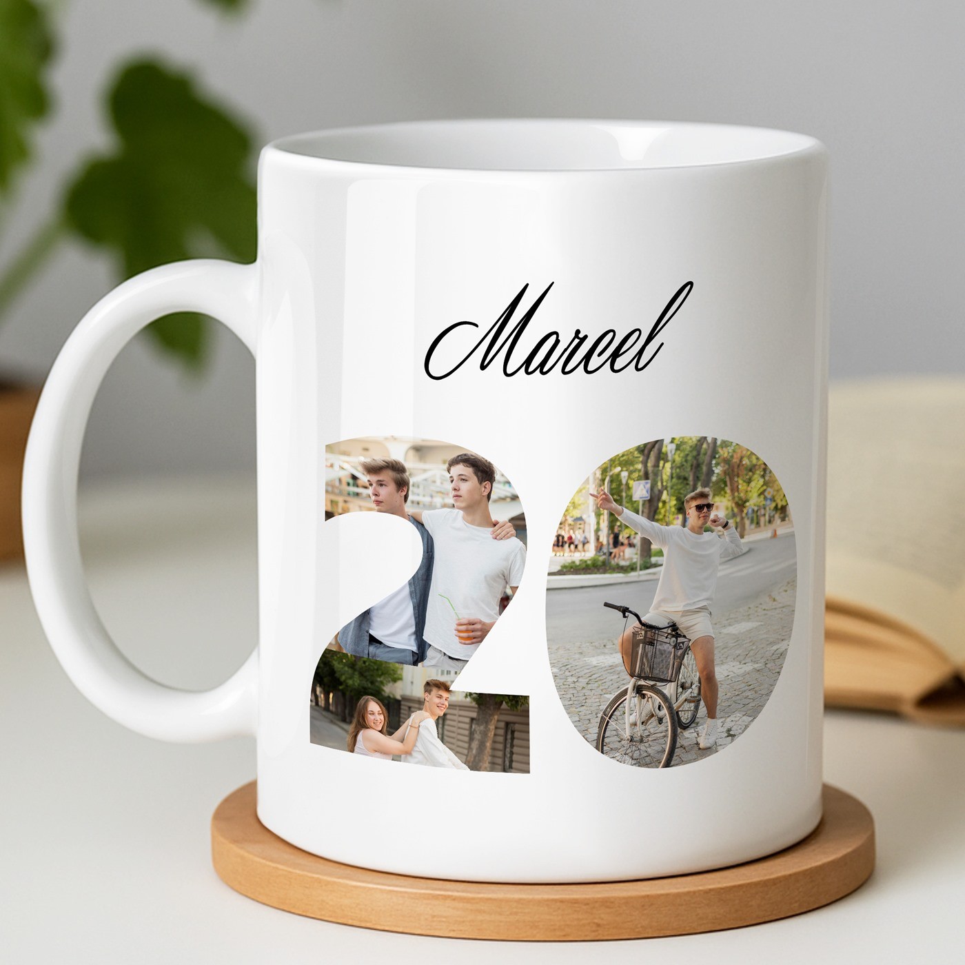 Mug blanc en céramique avec impression pour homme 20 ans anniversaire