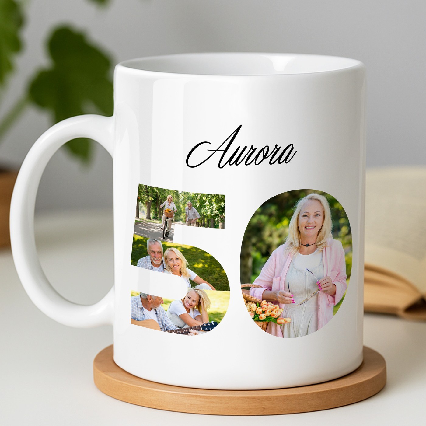 Mug blanc en céramique avec impression pour lui homme 50 ans anniversaire