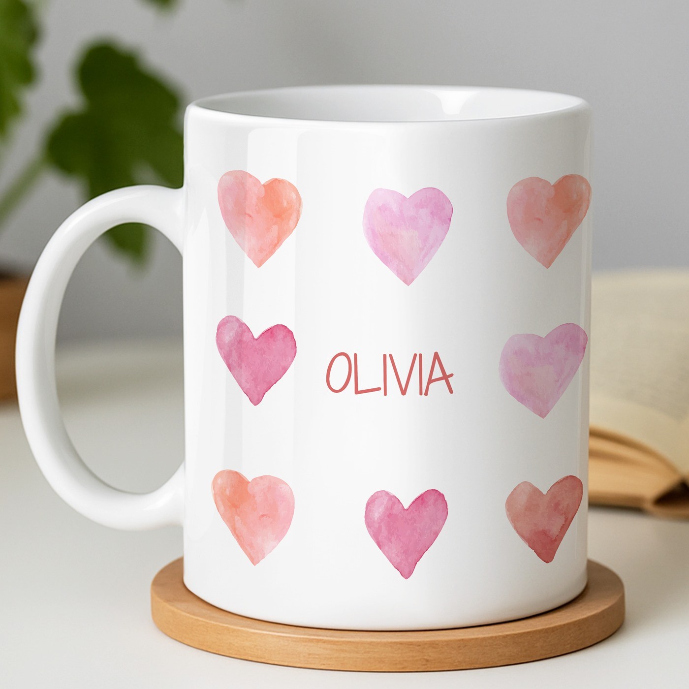 Mug blanc en céramique avec impression pour elle femme saint valentin