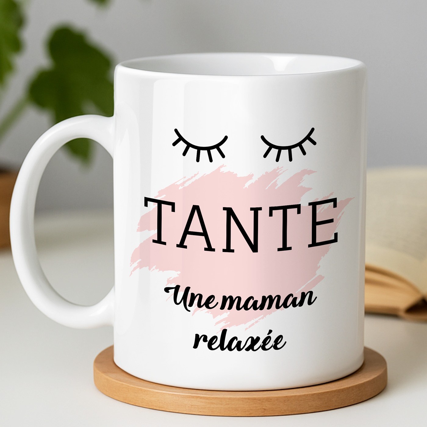Mug blanc en céramique avec impression pour elle tante anniversaire