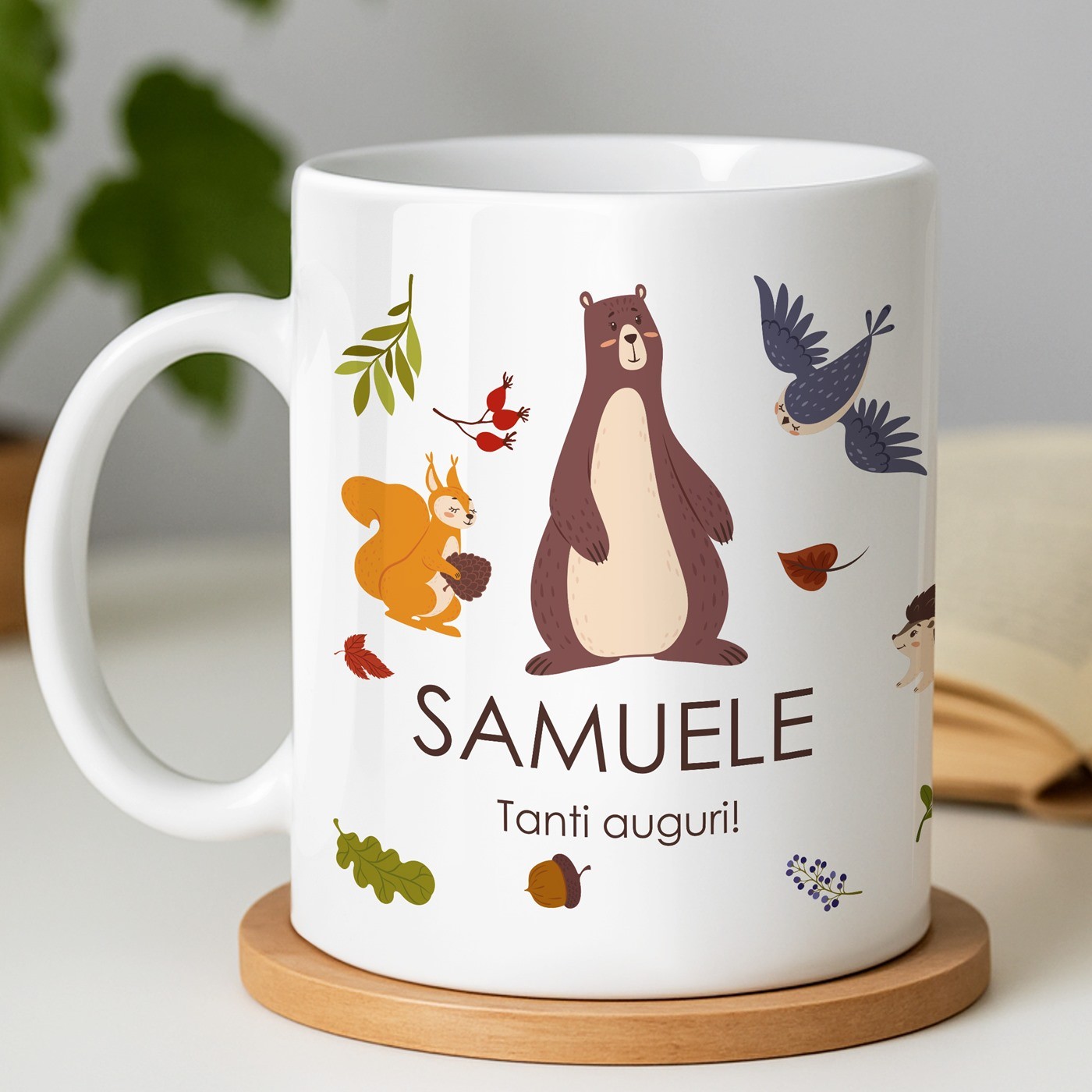 Mug blanc en céramique avec impression pour fils anniversaire