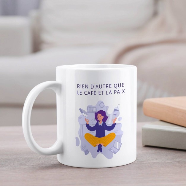 Mug blanc en céramique avec impression pour enseignante fin d'année