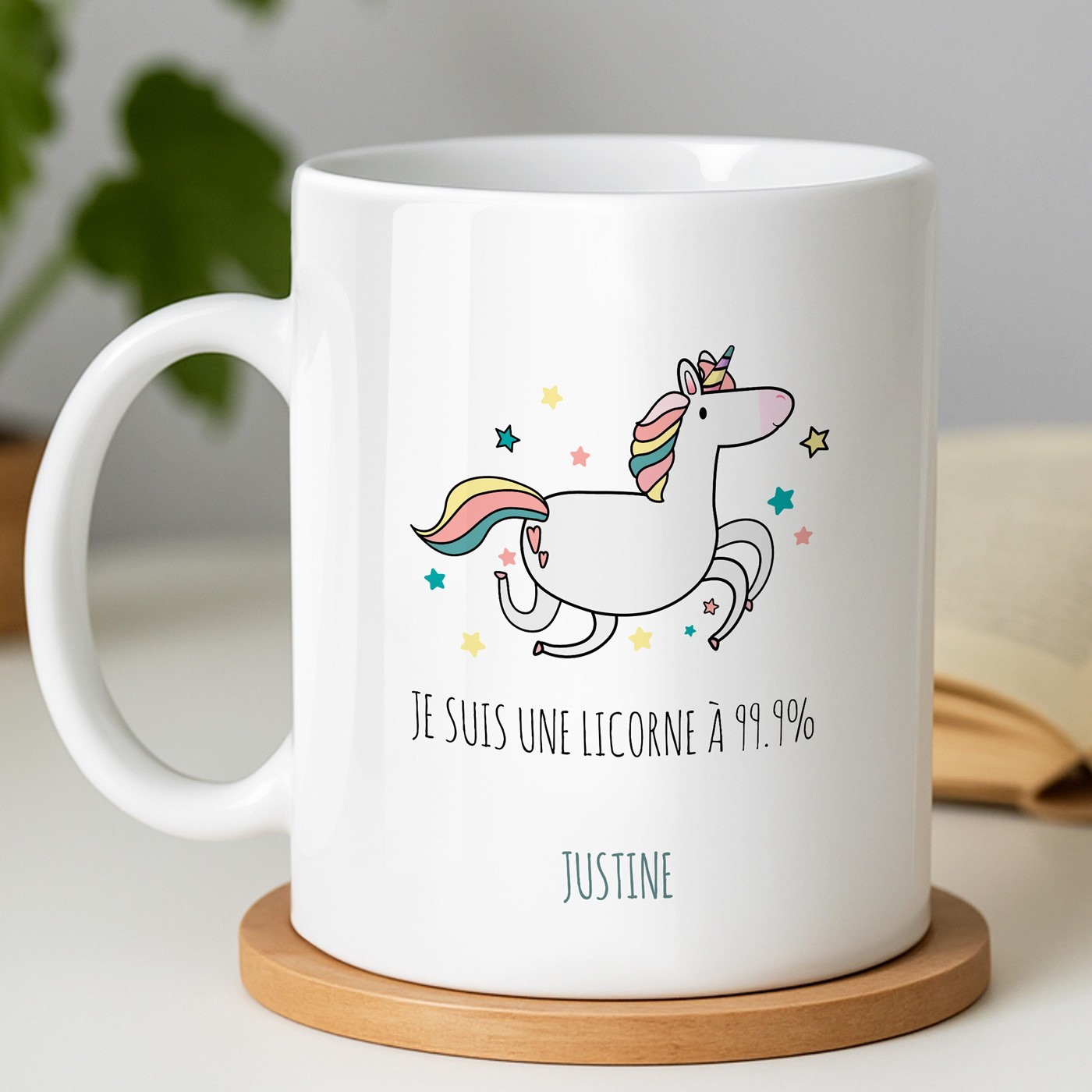 Mug blanc en céramique avec impression pour petite-fille journée de l'enfant