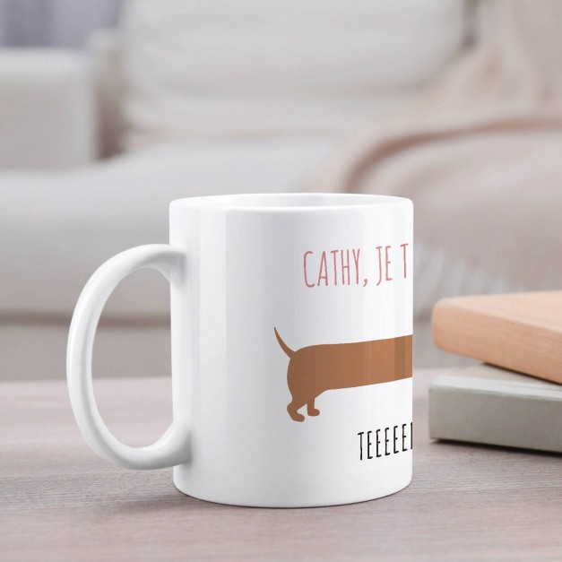 Mug blanc en céramique avec impression pour petite copine anniversaire