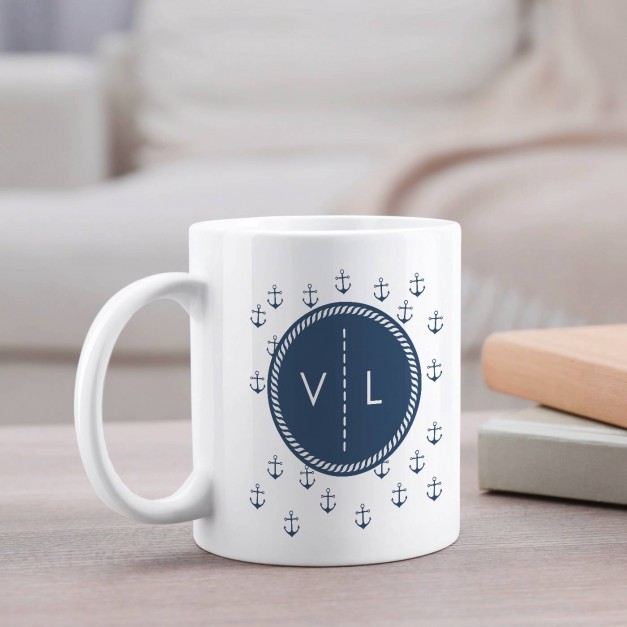 Mug blanc en céramique avec impression pour homme capitaine marin